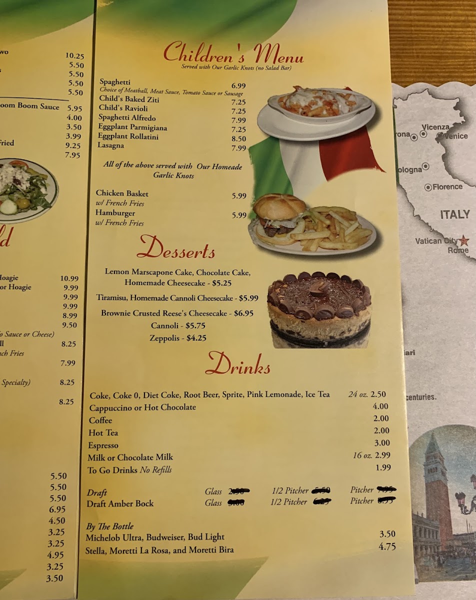 Valentino's Pizza Menu - Image 2