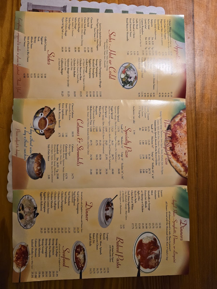 Valentino's Pizza Menu - Image 6